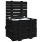 vidaXL Caja de almacenaje madera maciza de pino negra 58x40,5x42 cm vidaXL Caja de almacenaje madera maciza de pino negra 58x40,5x42 cm