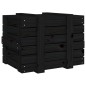 vidaXL Caja de almacenaje madera maciza de pino negra 58x40,5x42 cm vidaXL Caja de almacenaje madera maciza de pino negra 58x40,5x42 cm