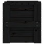 vidaXL Caja de almacenaje madera maciza de pino negra 58x40,5x42 cm vidaXL Caja de almacenaje madera maciza de pino negra 58x40,5x42 cm