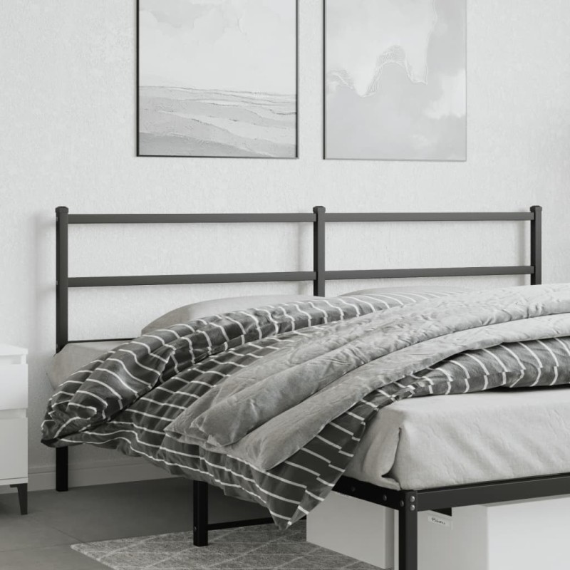 vidaXL Cabecero de metal negro 193 cm vidaXL Cabecero de metal negro 193 cm