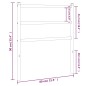 vidaXL Cabecero de metal blanco 75 cm vidaXL Cabecero de metal blanco 75 cm