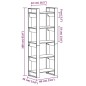 vidaXL Estantería/divisor de espacios de madera maciza 60x35x160 cm