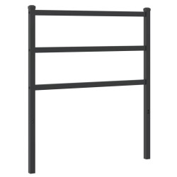 vidaXL Cabecero de metal negro 80 cm