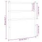 vidaXL Cabecero de metal negro 80 cm