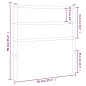 vidaXL Cabecero de metal blanco 90 cm