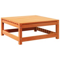 vidaXL Taburete de jardín madera maciza pino marrón cera 70x70x30 cm