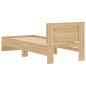 vidaXL Cama con cabecero madera de ingeniería roble Sonoma 75x190 cm vidaXL Cama con cabecero madera de ingeniería roble Sonoma 75x190 cm