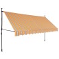 vidaXL Toldo retráctil manual con LED amarillo y azul 400 cm vidaXL Toldo retráctil manual con LED amarillo y azul 400 cm