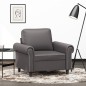 vidaXL Sillón cuero sintético gris 60 cm vidaXL Sillón cuero sintético gris 60 cm
