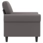 vidaXL Sillón cuero sintético gris 60 cm vidaXL Sillón cuero sintético gris 60 cm