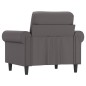 vidaXL Sillón cuero sintético gris 60 cm vidaXL Sillón cuero sintético gris 60 cm