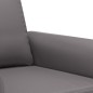 vidaXL Sillón cuero sintético gris 60 cm vidaXL Sillón cuero sintético gris 60 cm