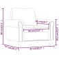 vidaXL Sillón cuero sintético gris 60 cm vidaXL Sillón cuero sintético gris 60 cm