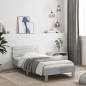 vidaXL Estructura de cama cabecero luces LED gris hormigón 100x200 cm vidaXL Estructura de cama cabecero luces LED gris hormigón 100x200 cm