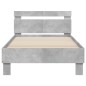 vidaXL Estructura de cama cabecero luces LED gris hormigón 100x200 cm vidaXL Estructura de cama cabecero luces LED gris hormigón 100x200 cm
