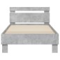 vidaXL Estructura de cama cabecero luces LED gris hormigón 75x190 cm vidaXL Estructura de cama cabecero luces LED gris hormigón 75x190 cm