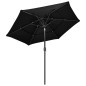 vidaXL Sombrilla de 3 niveles con poste de aluminio negra 2,5 m vidaXL Sombrilla de 3 niveles con poste de aluminio negra 2,5 m