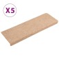 vidaXL Alfombrillas de escalera 5 unidades marrón 65x21x4 cm vidaXL Alfombrillas de escalera 5 unidades marrón 65x21x4 cm