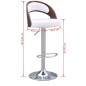 vidaXL Taburetes de cocina 2 uds madera curvada cuero artificial vidaXL Taburetes de cocina 2 uds madera curvada cuero artificial