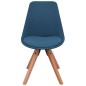 vidaXL Sillas de comedor 4 unidades tela azul vidaXL Sillas de comedor 4 unidades tela azul