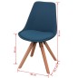 vidaXL Sillas de comedor 4 unidades tela azul vidaXL Sillas de comedor 4 unidades tela azul