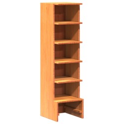 vidaXL Mueble zapatero madera maciza de pino marrón cera 28x30x104 cm