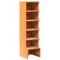 vidaXL Mueble zapatero madera maciza de pino marrón cera 28x30x104 cm vidaXL Mueble zapatero madera maciza de pino marrón cera 28x30x104 cm