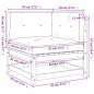 vidaXL Sofás de esquina jardín y cojines 2 uds madera pino marrón cera vidaXL Sofás de esquina jardín y cojines 2 uds madera pino marrón cera