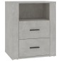 vidaXL Mesita de noche madera contrachapada gris hormigón 50x36x60 cm vidaXL Mesita de noche madera contrachapada gris hormigón 50x36x60 cm