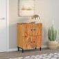 vidaXL Armario auxiliar madera maciza de acacia 60x33x75 cm vidaXL Armario auxiliar madera maciza de acacia 60x33x75 cm