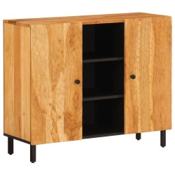 vidaXL Armario auxiliar madera maciza de acacia 90x33x75 cm