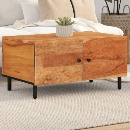vidaXL Mesa de centro madera maciza de acacia 80x50x40 cm