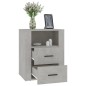 vidaXL Mesita de noche madera contrachapada gris hormigón 50x36x60 cm vidaXL Mesita de noche madera contrachapada gris hormigón 50x36x60 cm