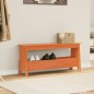 vidaXL Banco de recibidor madera maciza pino marrón cera 100x28x45 cm vidaXL Banco de recibidor madera maciza pino marrón cera 100x28x45 cm