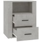 vidaXL Mesita de noche madera contrachapada gris hormigón 50x36x60 cm vidaXL Mesita de noche madera contrachapada gris hormigón 50x36x60 cm