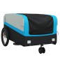 vidaXL Remolque para bicicleta hierro negro y azul 45 kg vidaXL Remolque para bicicleta hierro negro y azul 45 kg