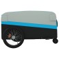 vidaXL Remolque para bicicleta hierro negro y azul 45 kg vidaXL Remolque para bicicleta hierro negro y azul 45 kg