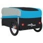 vidaXL Remolque para bicicleta hierro negro y azul 45 kg vidaXL Remolque para bicicleta hierro negro y azul 45 kg