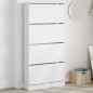 vidaXL Mueble zapatero con 4 cajones abatibles blanco 80x21x163,5 cm