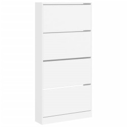 vidaXL Mueble zapatero con 4 cajones abatibles blanco 80x21x163,5 cm