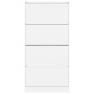 vidaXL Mueble zapatero con 4 cajones abatibles blanco 80x21x163,5 cm