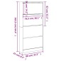 vidaXL Mueble zapatero con 4 cajones abatibles blanco 80x21x163,5 cm