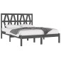 vidaXL Estructura de cama de madera maciza de pino gris 140x200 cm vidaXL Estructura de cama de madera maciza de pino gris 140x200 cm