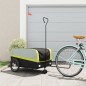vidaXL Remolque para bicicleta hierro negro y verde 45 kg vidaXL Remolque para bicicleta hierro negro y verde 45 kg
