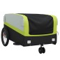 vidaXL Remolque para bicicleta hierro negro y verde 45 kg vidaXL Remolque para bicicleta hierro negro y verde 45 kg