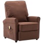 vidaXL Sillón de masaje eléctrico tela marrón vidaXL Sillón de masaje eléctrico tela marrón