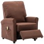 vidaXL Sillón de masaje eléctrico tela marrón vidaXL Sillón de masaje eléctrico tela marrón