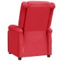 vidaXL Sillón de masaje de cuero sintético rojo