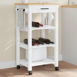 vidaXL Carrito de cocina MONZA madera maciza de pino 48x40x90 cm