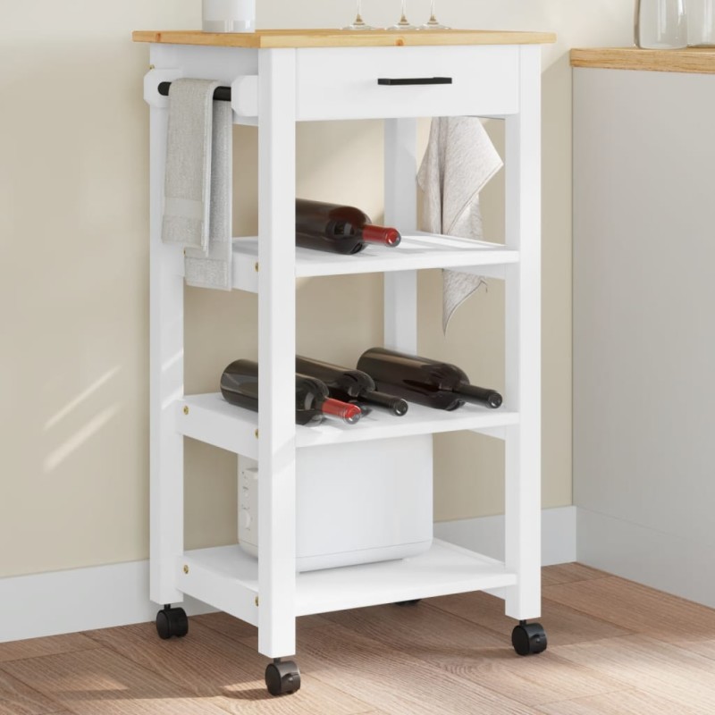 vidaXL Carrito de cocina MONZA madera maciza de pino 48x40x90 cm vidaXL Carrito de cocina MONZA madera maciza de pino 48x40x90 cm